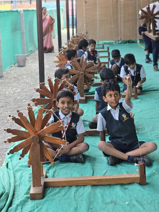 Spinning on Gandhi's Charkha